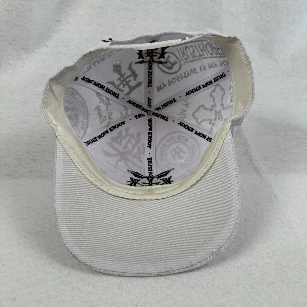 White Graphic‎ Print Snapback Hat Trust Hope Enjoy Never Stop Dreaming